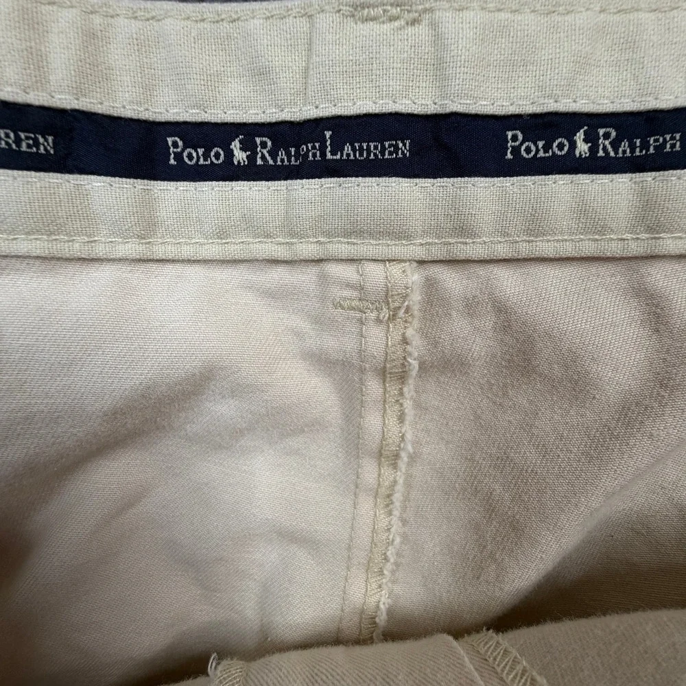 Rare Polo Ralph Lauren Pleated Chino Pants‎ Mens 38x28 Tan Beige Made in USA